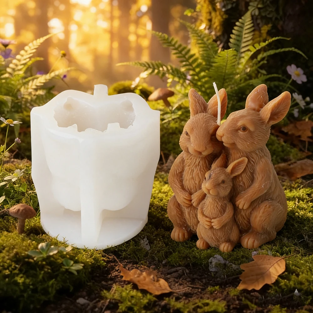 แม่พิมพ์เทียนซิลิโคนรูปครอบครั - Art Craft Rabbit บทวิจารณ์และราคา