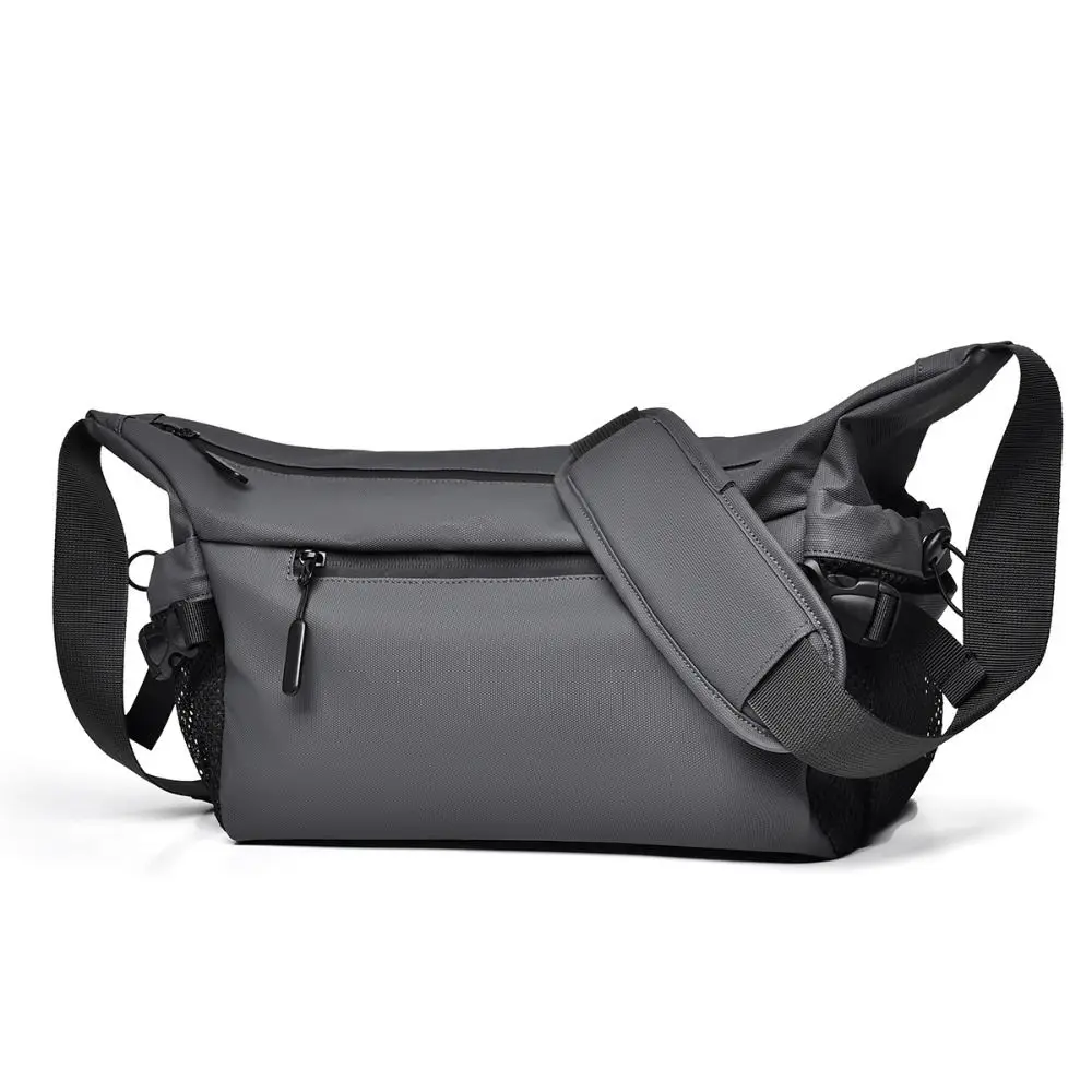 

Large Capacity Waterproof Chest Bag Korean Adjustable Strap Men's Shoulder Bag Simple Zipper Casual Mailman Bag Daily