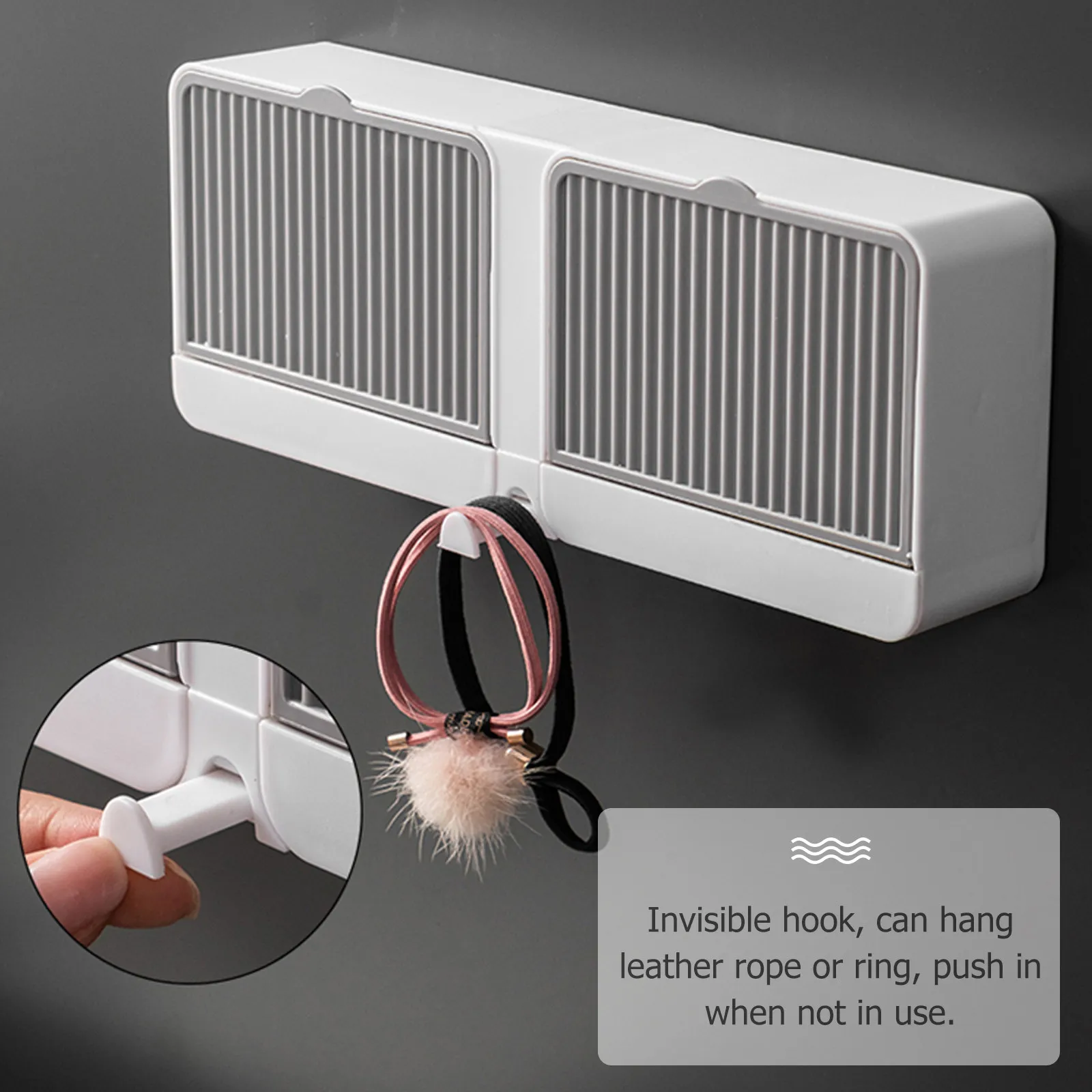 Wall Mounted Soap Holder Plastic Soap Dish Rack 60 Degree Rotating Strong Load Bearing Bathroom Organizer