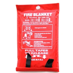 1M x 1M Sealed Fire Blanket Home Safety Fighting Fire Extinguishers Tent Boat Emergency Survival Safety Cover Survival Tools