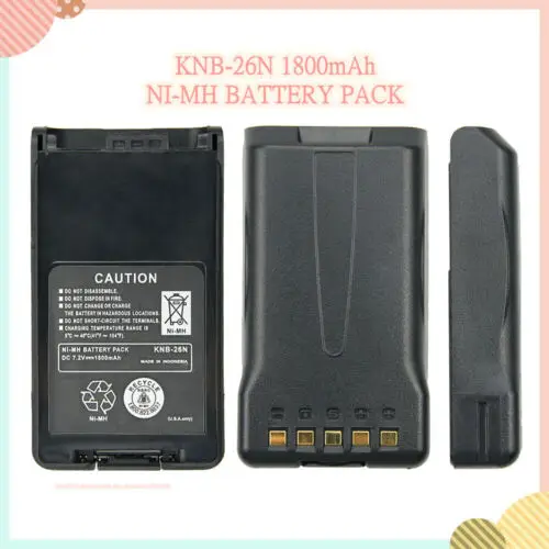 

2pcs NEW 7.2V 2000mAh NI-MH Battery Pack KNB-26N for Radio Walkie Talkie Kenwood TK-2140 TK-3140 TK-2148