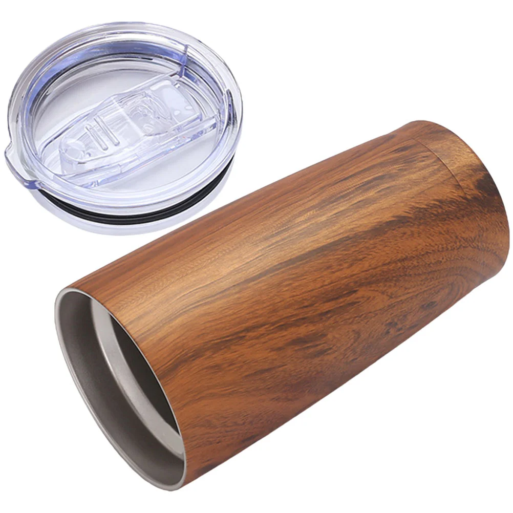 

Wood Grain Color Cup with Straw Thermal Tumbler Insulated Mug Cold and Hot Glasses Coffee Mugs Travel for Car Vacuum