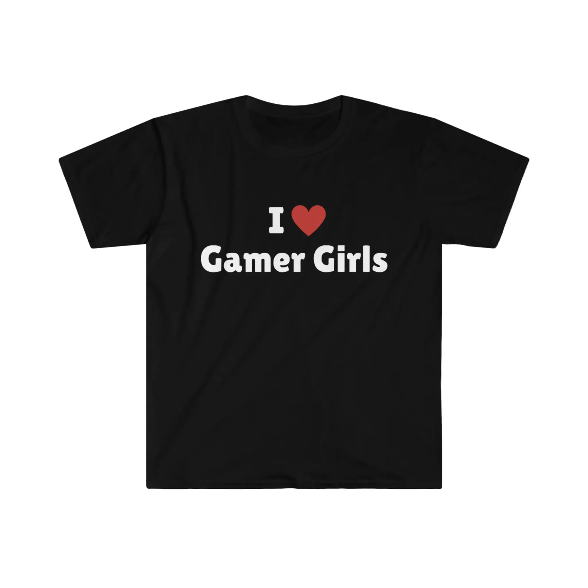 I Love Gamer Girls T Shirt Heart