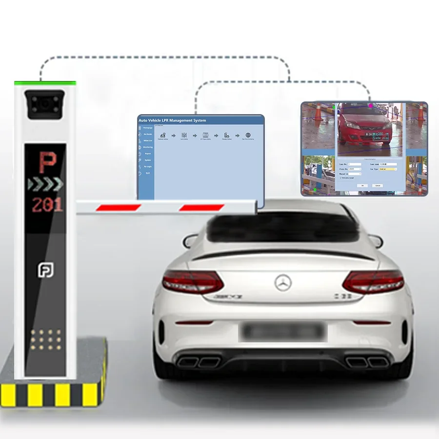 ANPR Technology Stylish Appearance LPR Parking System Variety Of Payment Functions Automatic Smart Parking System with Barrier