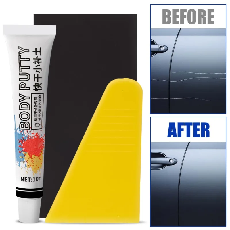 1Set Car Scratch Repairing Paste Dent Filler Putty Quick Dry Repair Filler Dents Deep Scratches Polishing Repairing Wax 10g