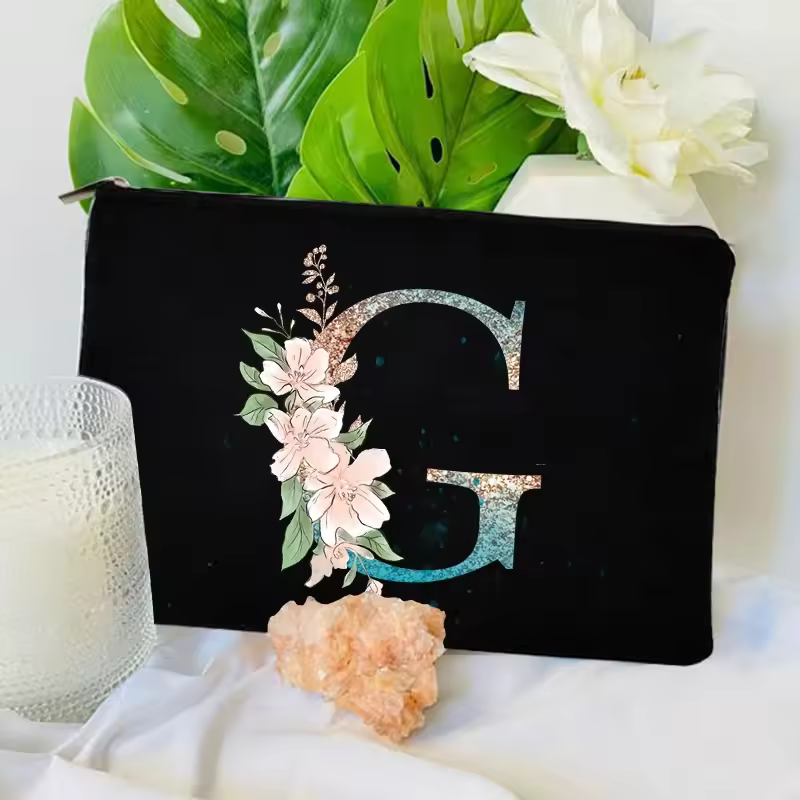 Gradient Initial Makeup Zipper Bags Fashion Travel Toilet Lipstick Pouch Bag Bachelorette Party Bridesmaid Cosmetic Clutch Purse - Image 20