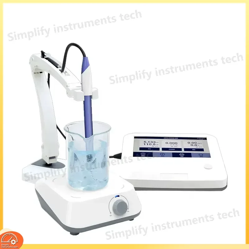 Desktop Touch Screen Water Quality Analyzer pH ORP Dissolved Oxygen Conductivity Tester Single Parameter DO COND Meter Lab