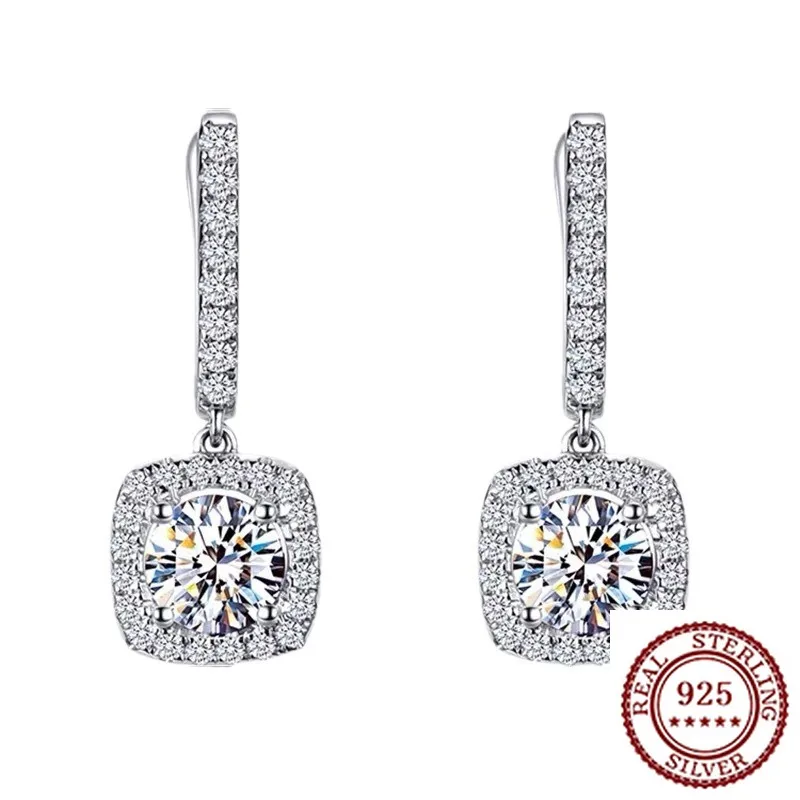 

Новая тенденция 2025, стерлинговое серебро 925 пробы, классический темперамент, большая мода, классические женские изысканные серьги с цирконом