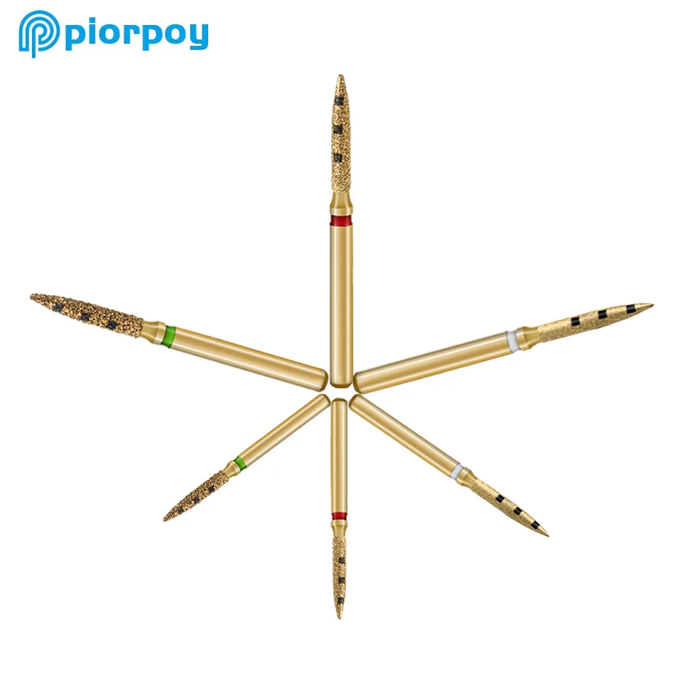 PIORPOY FG7906 الأسنان العمودي الماس FG الأزيز إعداد الأسنان مجموعة ترميم BOPT كامل تاج استعادة أدوات طب الأسنان