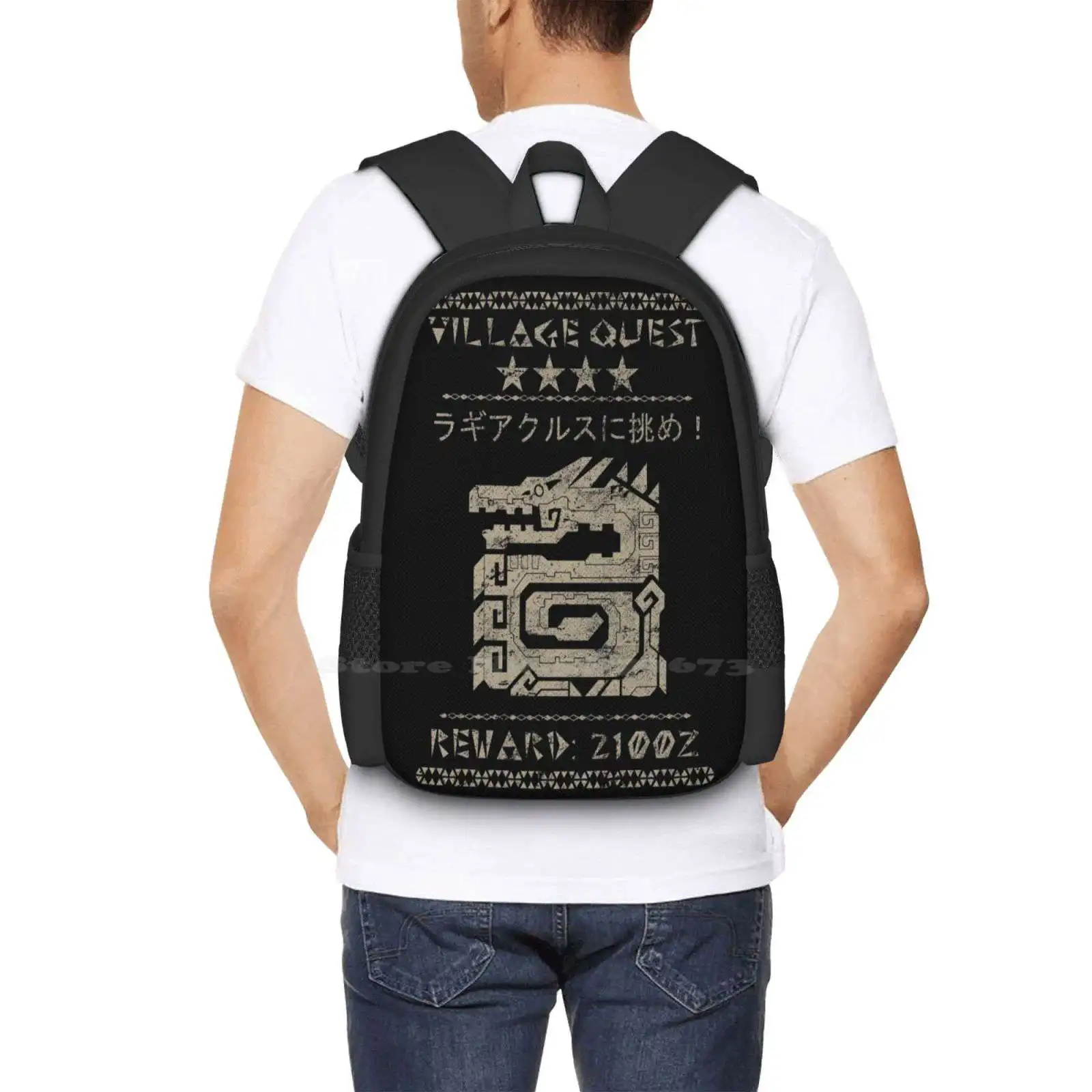 Village Quest - Lagiacrus Hot Sale Schoolbag Backpack Fashion Bags Monster Hunter Rathian Game Psp Hunting Lagicrus Lagiacrus