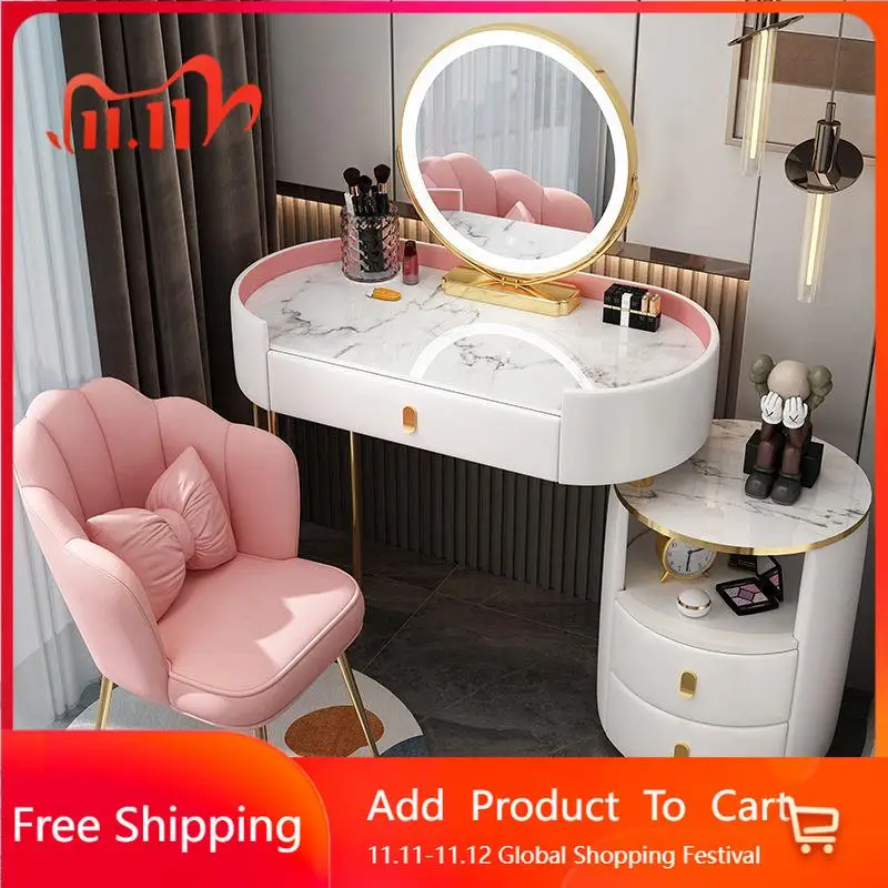 Small Study Dressing Table Stool Organizer College Dorm Essentials Cute Vanity Table Beauty Mesa De Maquillaje Home Decoration