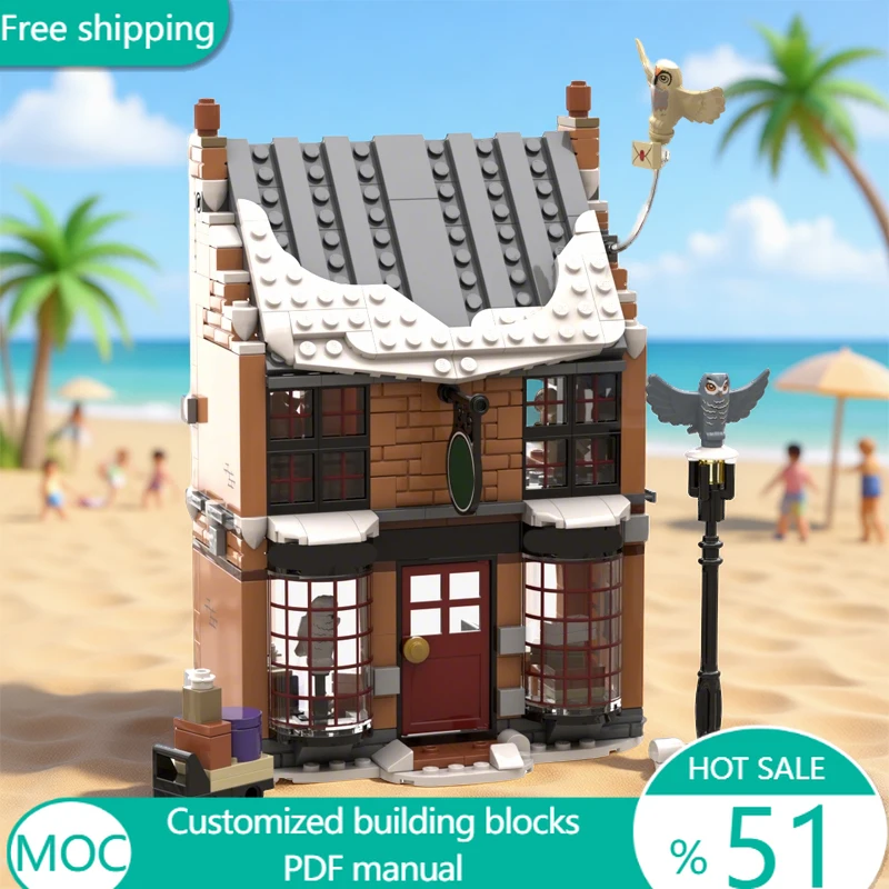 414 PCS Game Owl Post MOC Customize Modular Building Block Educational Design Popular Creative Design DIY Boys Holiday Toy Gifts