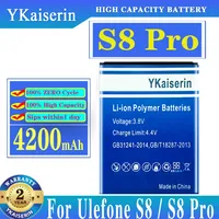 YKaiserin 4200mAh New Battery For Ulefone S8 / S8 Pro S8Pro Replacement Battery + Tracking Number