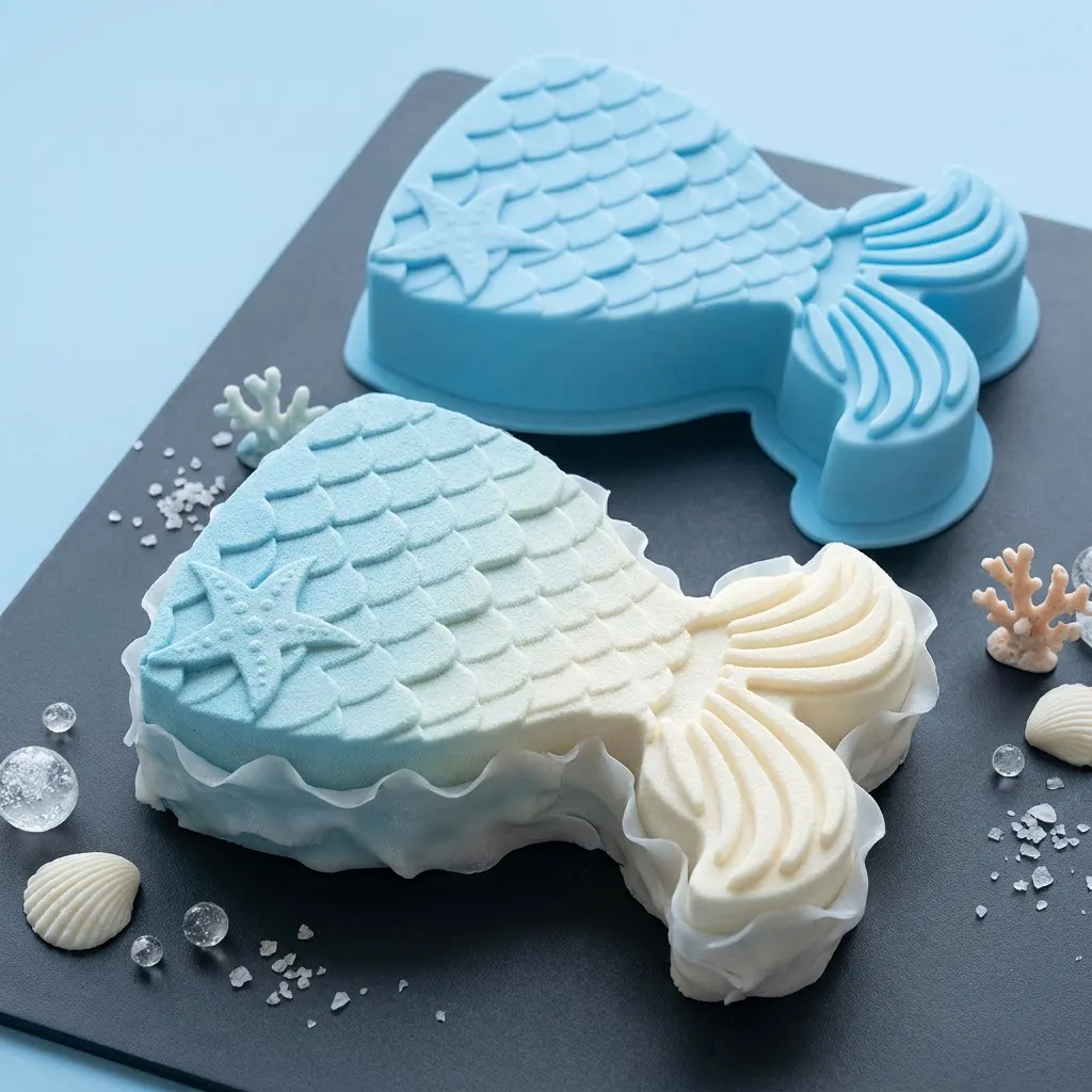 Fish Tail Silicone Cake Mold Baking Mould for Cake Bread Mousse Jelly DIY Kitchen Cooking Tool