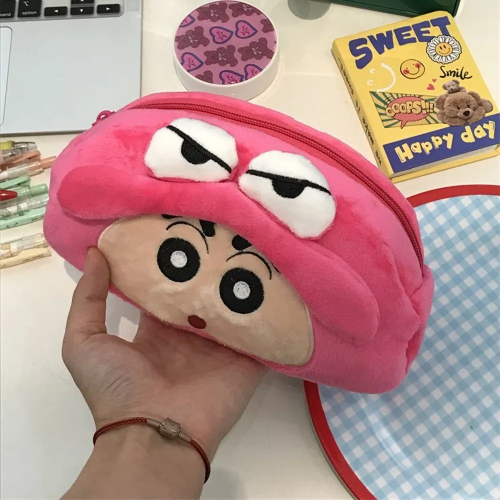 أفخم تلوين شين تشان القلم حقيبة لطيف الكرتون سعة كبيرة القرطاسية القلم حقيبة تخزين أكياس المحمولة حقيبة مستحضرات تجميل الفتاة الهدايا اللعب #3