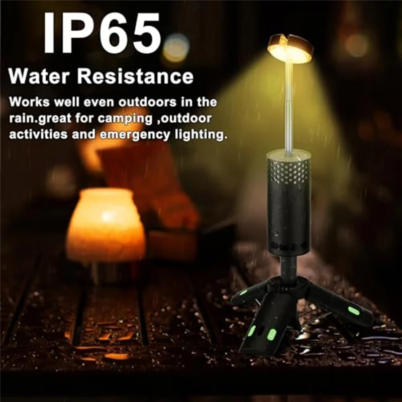 

HLZS-телескопический фонарь для кемпинга, перезаряжаемый, съемный фонарь с подставкой, водонепроницаемый светодиодный фонарик для палатки для экстренной помощи