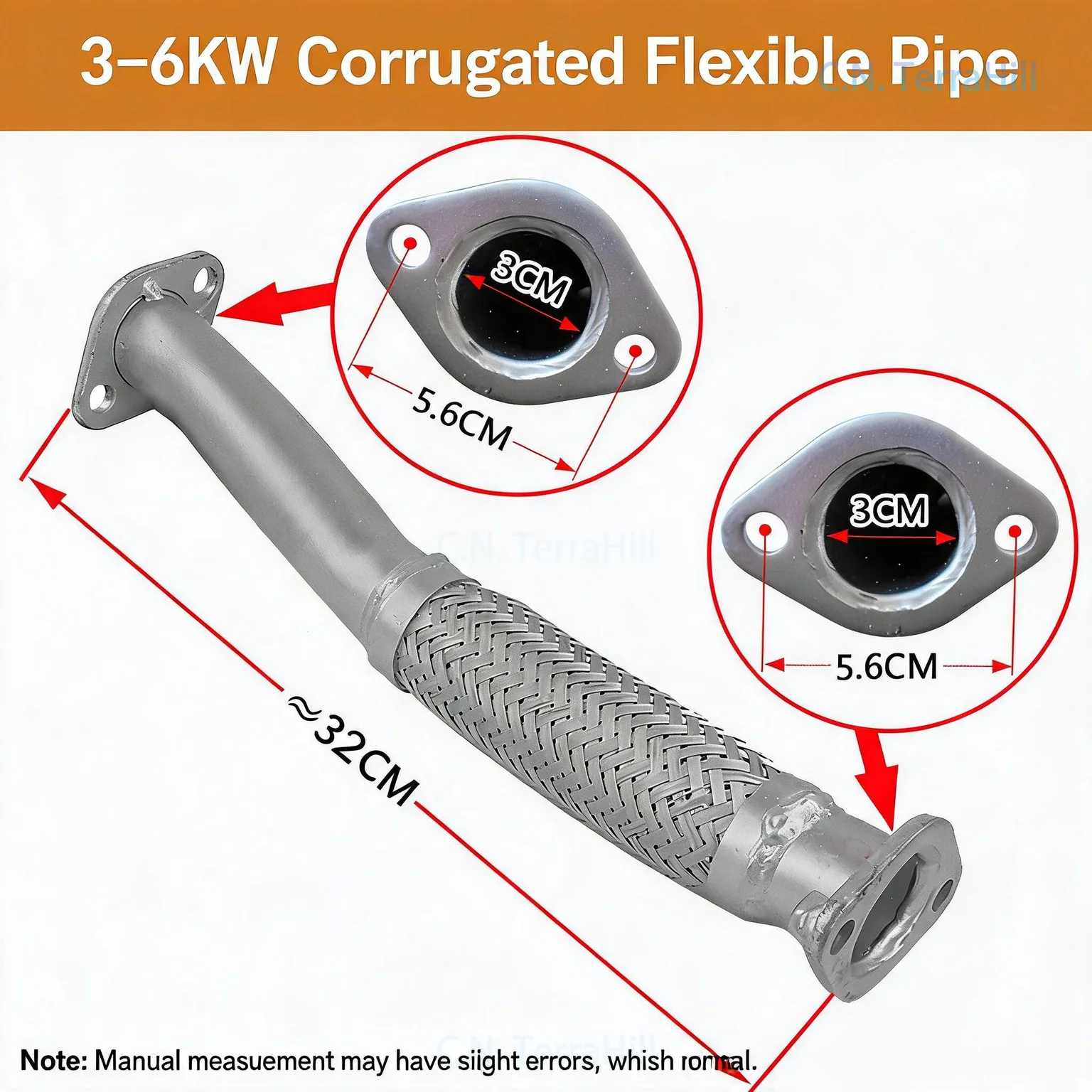 Silent Diesel Generator Exhaust Muffler Pipe 5KW 6KW 7KW 8KW Replacement Part
