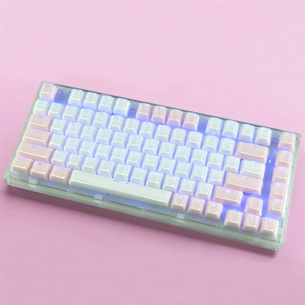 Imagem -02 - Conjunto de Teclas de Cristal para Teclado Mecânico Teclado Retroiluminado Rgb Gelo Ansi Layout Iso Padrão Perfil Cereja