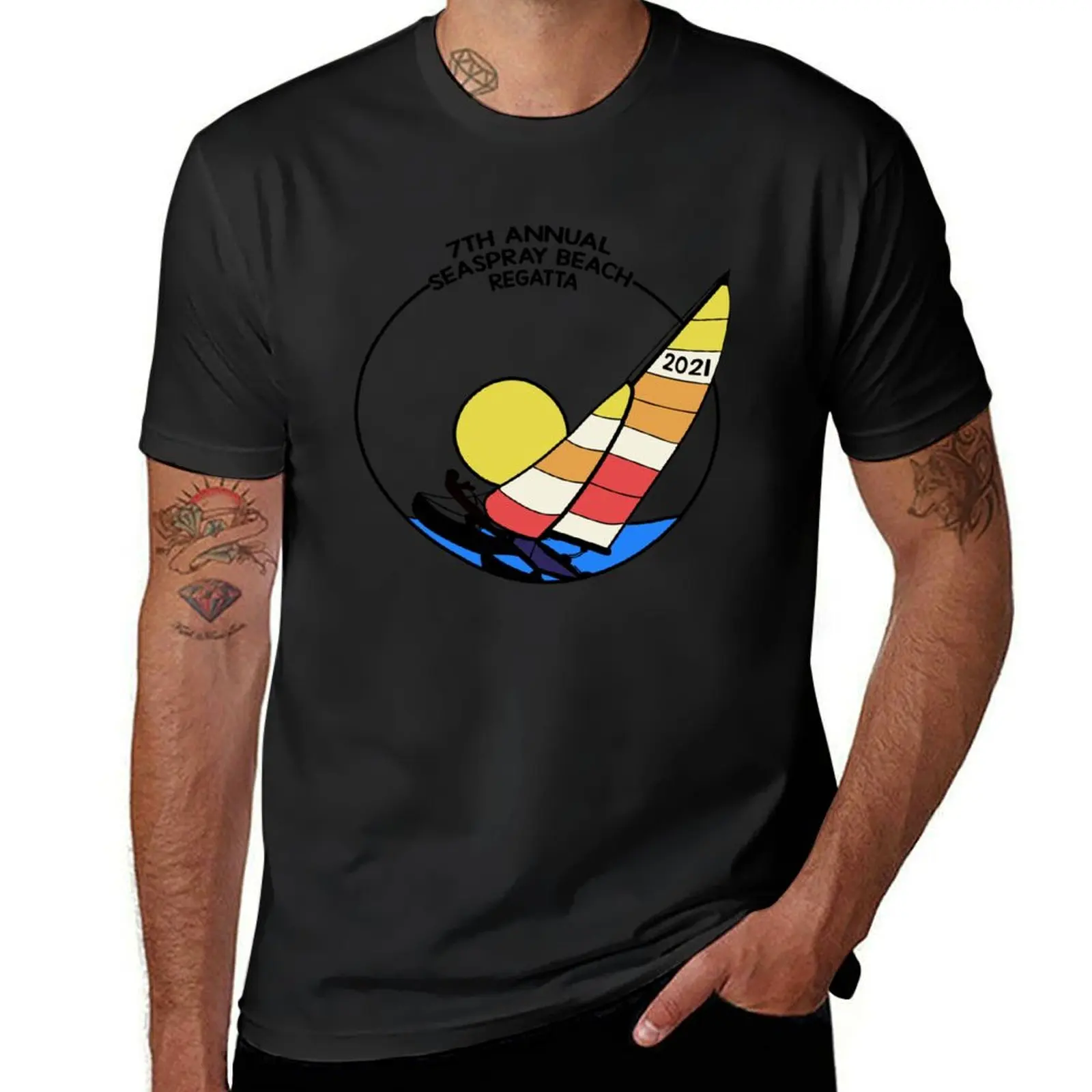 

2021 Regatta T-Shirt summer tops anime figures vintage graphic tee big and tall t shirts for men