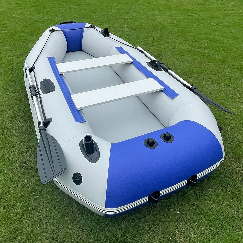 7.5ft نفخ الصيد كاياك 3 شخص قارب التجديف 0.7 مللي متر بولي كلوريد الفينيل قارب البطن دائم زورق التزلج للبحيرات والأنهار #3