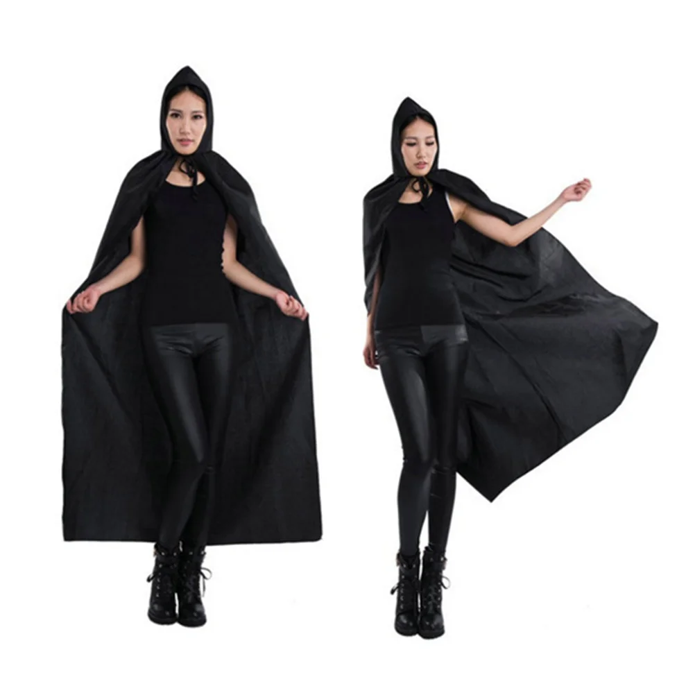 Halloween Cloak Grim Reaper Death Hooded Robe Cloak Costume Cosplay 170cm grim reaper costume