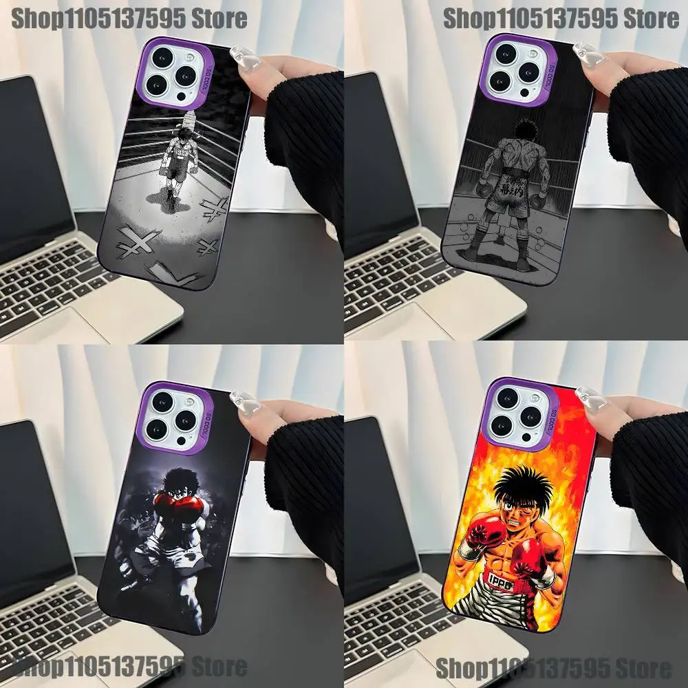 

Boxing H-Hajime no Ippo Phone Case For iPhone 17,16,15,14,13,12,11,Mini,Pro,E,SE4,XS,MAX Purple Candy Matte Cover