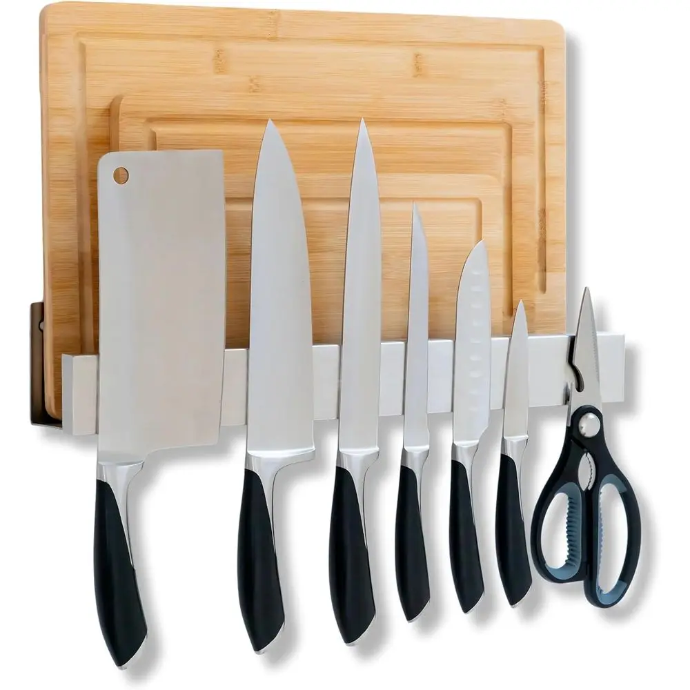 

Magnetic Strip & Cutting Board Holder or Wall or Ridge - 16 inch - Supplies Not Included