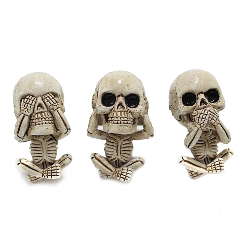 3pcs Bone Skull Ghost Car Air Freshener Vent Clip Human Body Skeleton Aromatherapy Resin Car Perfume Diffuser Car Smell Diffuser