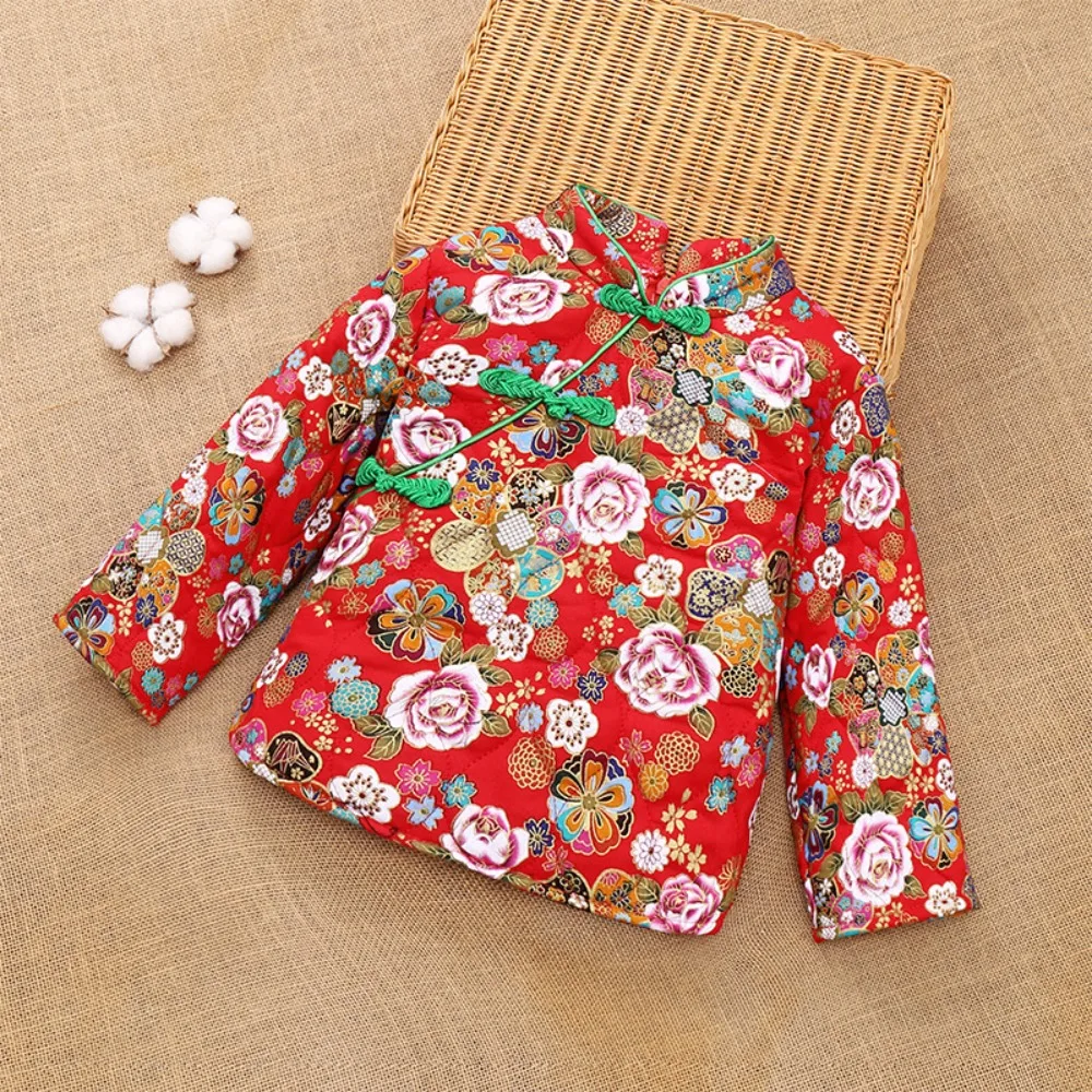 

Cheongsam Tops Hanfu New Year Party Children Clothing Vintage Baby Jacket Chinese Clothes Ethnic Style Girl Coat Kids Clothes