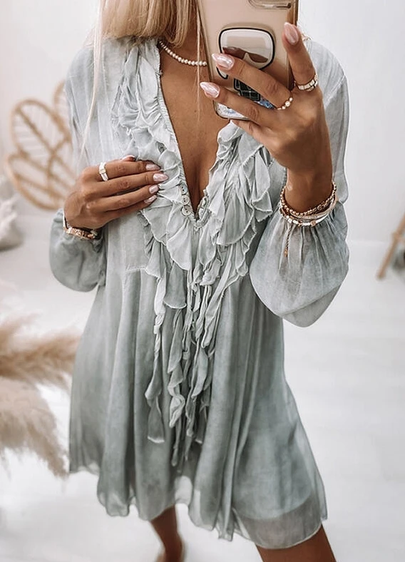 Women Casual Loose Blouses Women's Elegant Lapel Collar Long Sleeve Sunscreen Chiffon Shirt Temperament Commuting Summer Fashion
