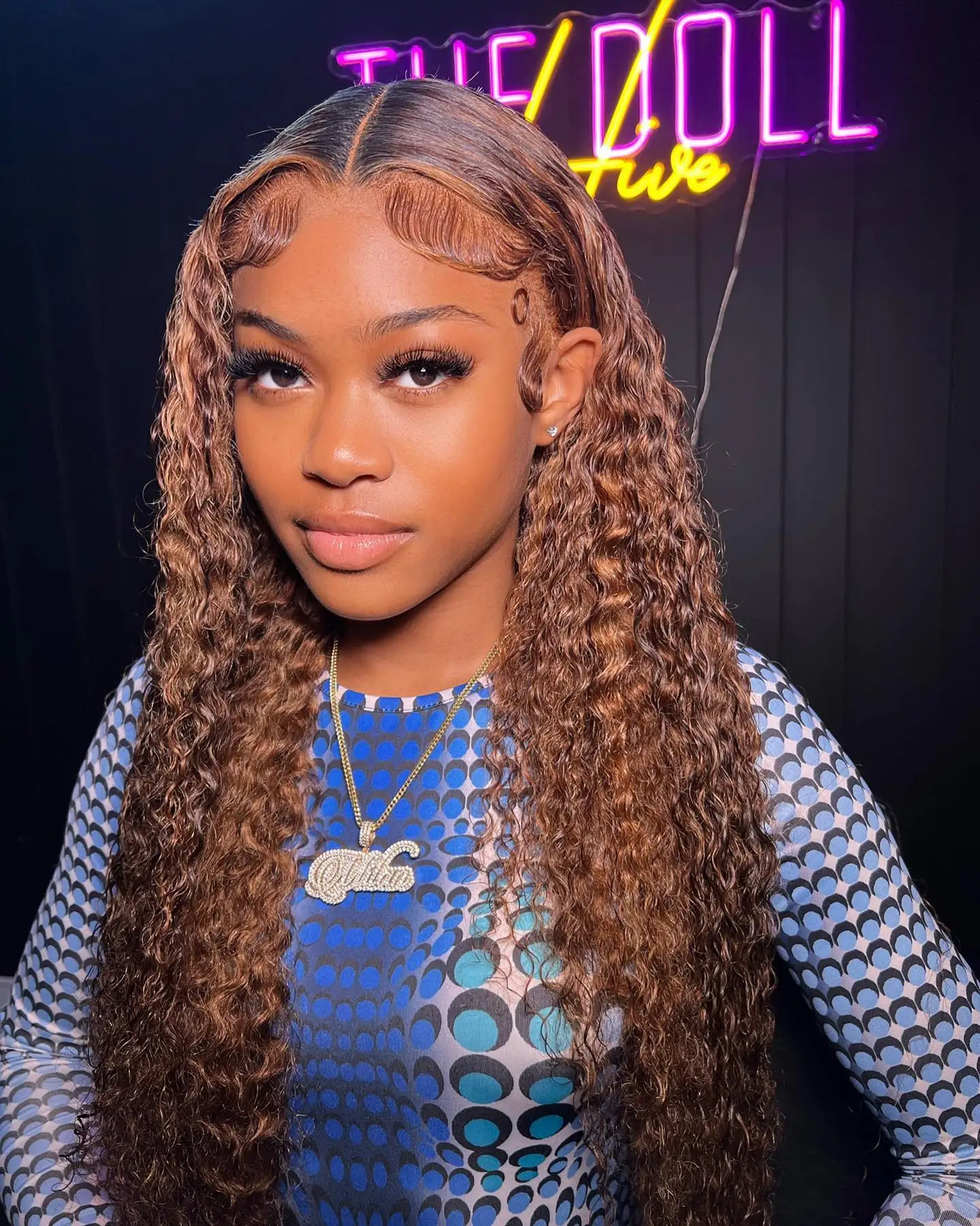 Highlight Deep Wave 13x6 HD Lace Frontal Wig Human Hair 40 42 Inch Honey Blond Curly 13x4 Lace Front Wigs For Women Pre Plucked