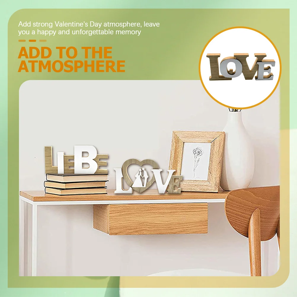 

Wooden LOVE Decor Rustic Valentine Bridegroom Gift Letter Adornment Crafts Home Garden Party DIY Decor Wooden Valentine Day Prop