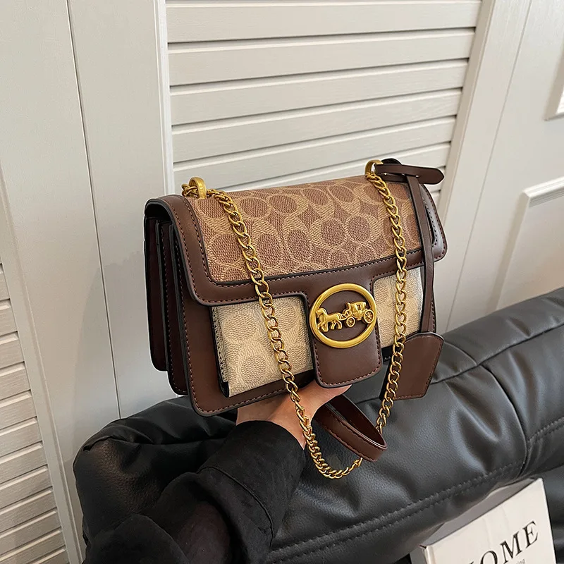High-end style women's bag - 2026 new trendy fashion style chain bag, versatile cross-body and shoulder bag, small square bag