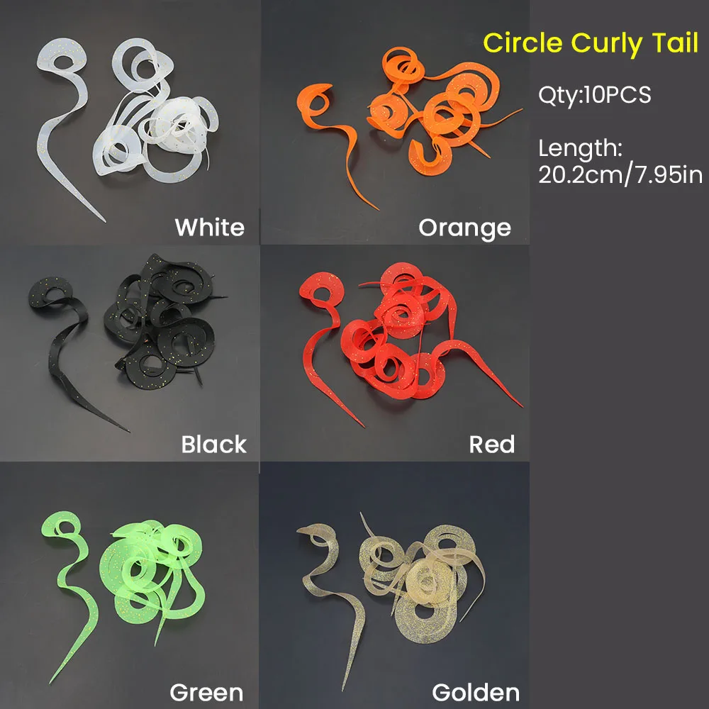 ICERIO 10 Stück Silikon-Oktopus-Tintenfisch-Röcke für Spinnerbait, Buzzbait, Jig-Köder, Meeresangeln, Schleppangeln, Fliegenbindematerialien – Detail 4