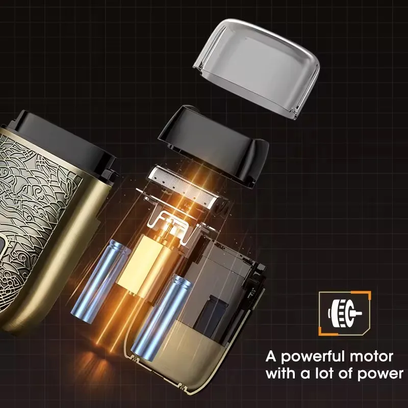 ماكينة حلاقة كهربائية للرجال ، ماكينة حلاقة محمولة ، جميع المعادن ، مقاومة للماء IPX6 ، 4D ، LK3010