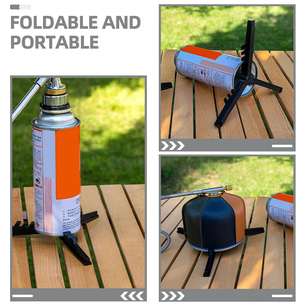 في الهواء الطلق حامل علبة الغاز طوي المحمولة التخييم خزان حامل ترايبود حامل مستقر للمشي لمسافات طويلة موقد البروبان