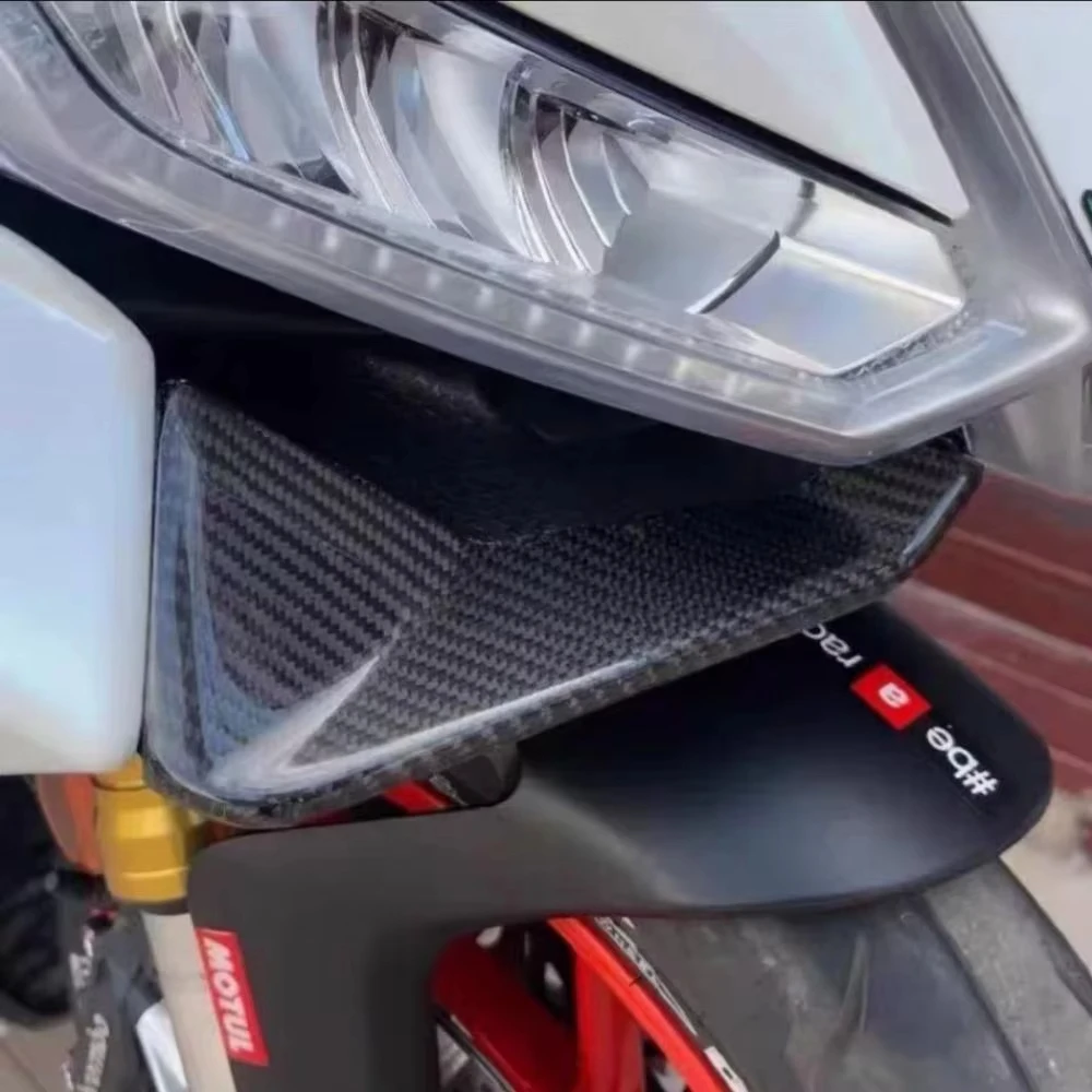 For Aprilia RS660 RS660 TUONO 660 2021- 2023 2022  Motorcycle Carbon Fiber Front Spoiler Small Wing Pneumatic Wing Kit Spoiler