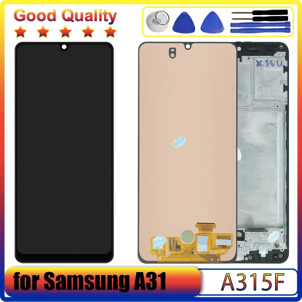 ЖК-дисплей AMOLED для Samsung Galaxy A31, A315F, A315G, A315N, ЖК-дисплей с сенсорным экраном и дигитайзером в сборе для Samsung A31, ЖК-дисплей A315, A315F
