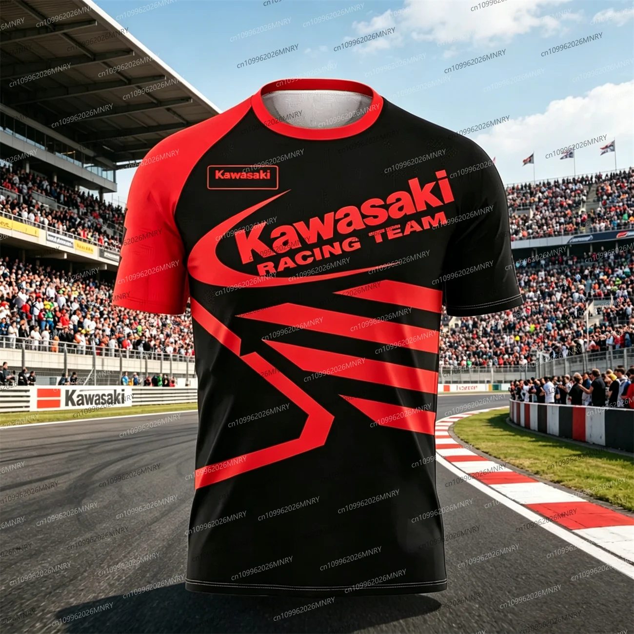 

man Short-sleeve T-shirt Kawasaki Racing clothes for Men's Casual Sport Top Print Round Neck Breathable Daily Wear Women T-Shirt