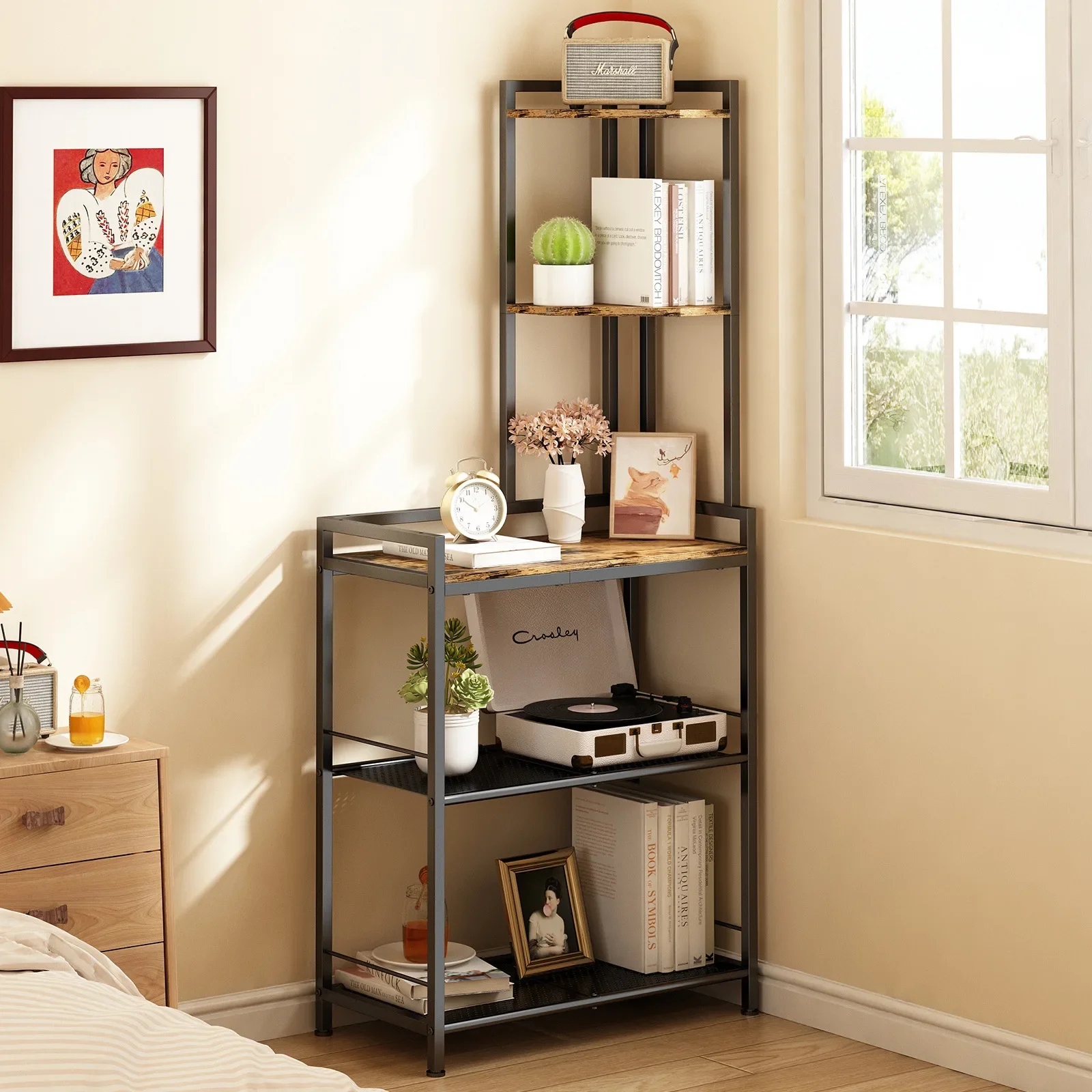 Amazon standard parts household multi-layer living room storage rack bedroom corner floor-to-ceiling storage rack display rack