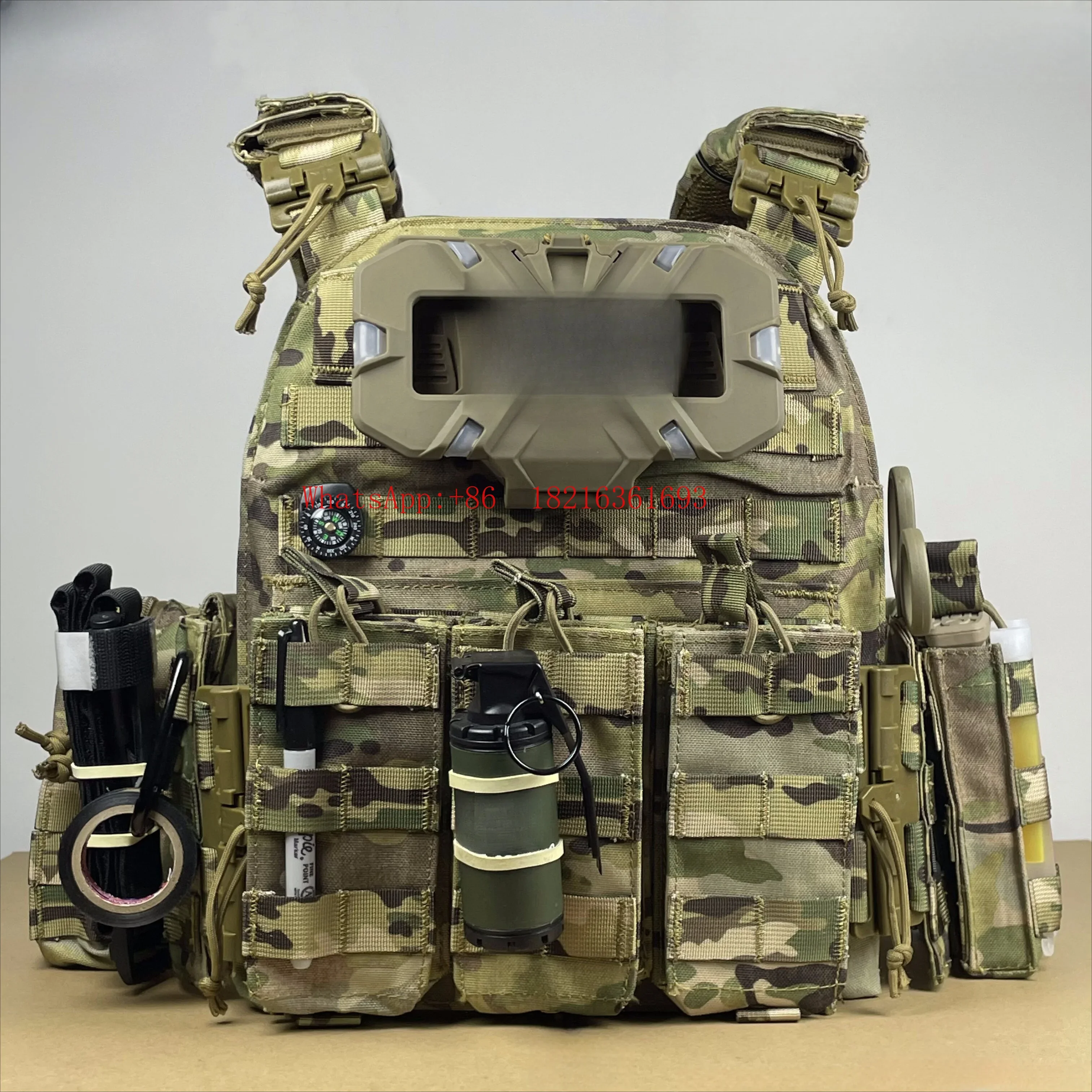 Limited Offer A Full Set Of Camouflage Tactical Vests, Quick-release Vests, Military Fans, Chest Hanging Military Push Equipmen