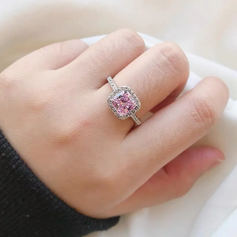 1Pc Sparkling Synthetic Zirconia Women's Ring Opening Adjustable Ring, Marriage Proposal Ring, Wedding Ring, Valentine's Day Gift, Suitable for Women's Daily Wear