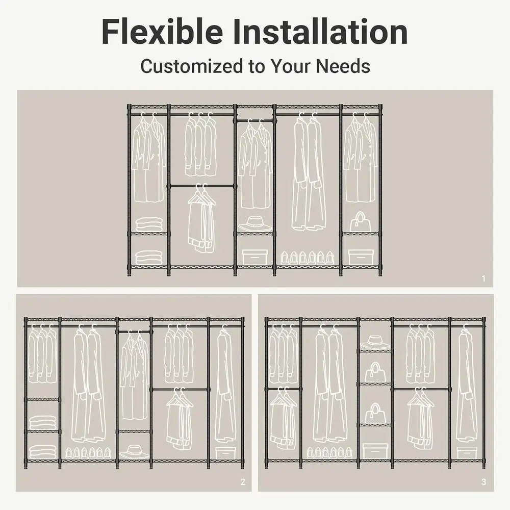 Extra Large Heavy-Duty Adjustable Shelving Closet Organizer System, White, 1300 lbs Capacity image 5