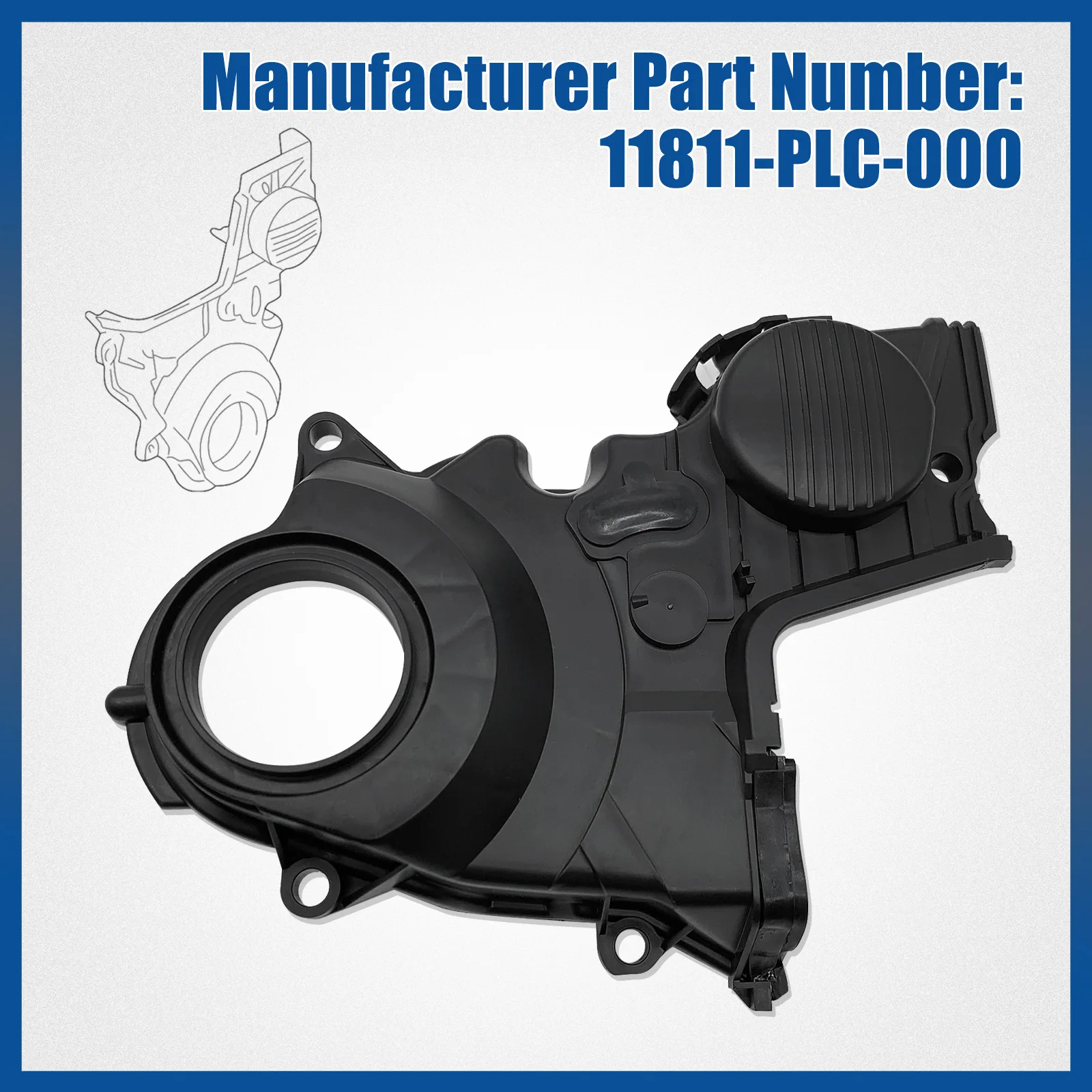 Car Deceleration Timing Belt Lower Cover 11811-PLC-000 for Honda Civic 2001-2005 ABS plastic