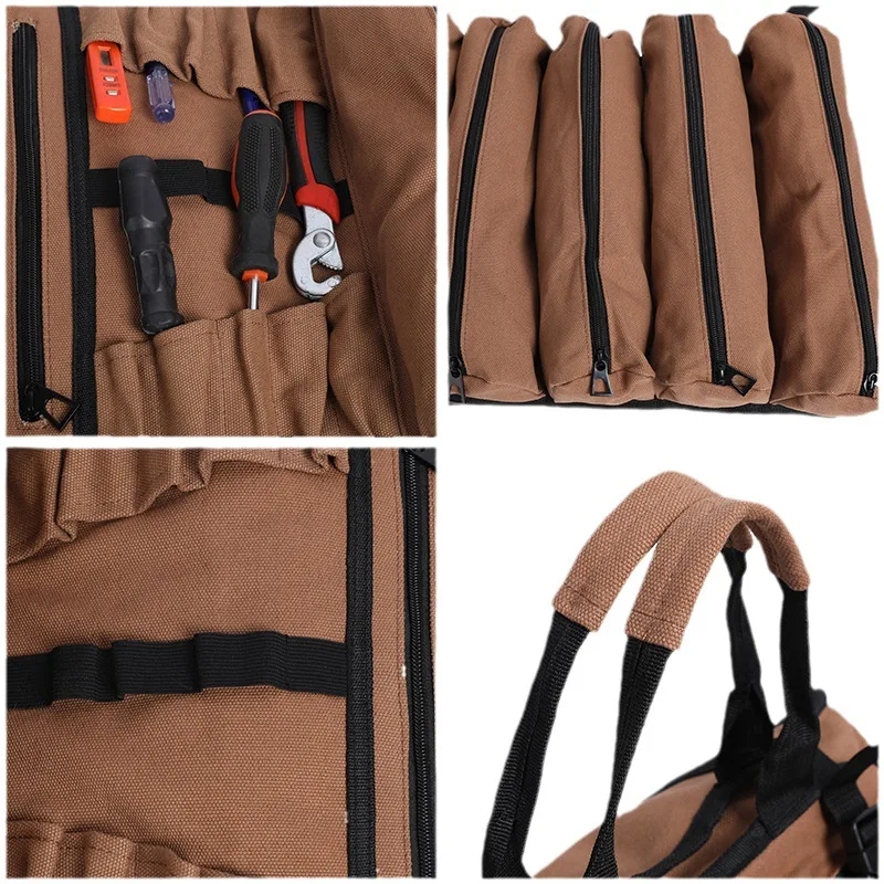 Canvas Tool Suspension Bag, Car Storage Bag, Electrical Hardware, Multi-function Kit