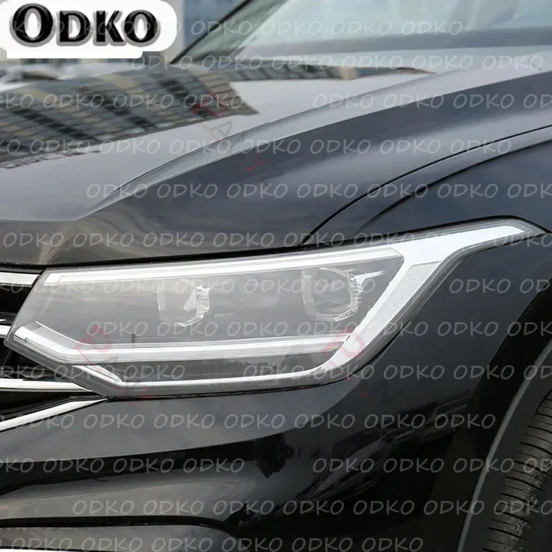 

2 шт. для Volkswagen VW Tiguan Facelift 2020 2021, защитная пленка для фар автомобиля, передний фонарь, дымчатый, черный, защитный ТПУ