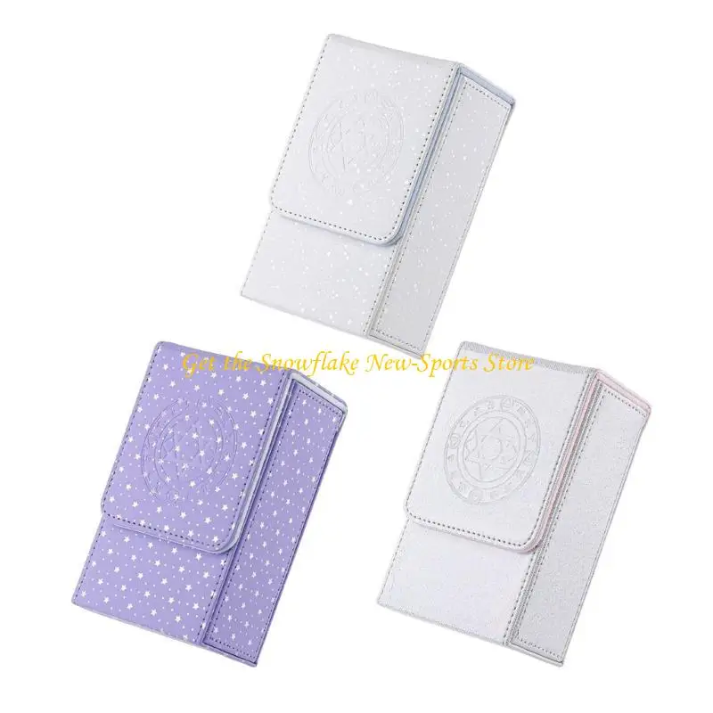 Caso organizadores mazo tarot capacidad E56d, caja almacenamiento cartas tarot PU para protecciones