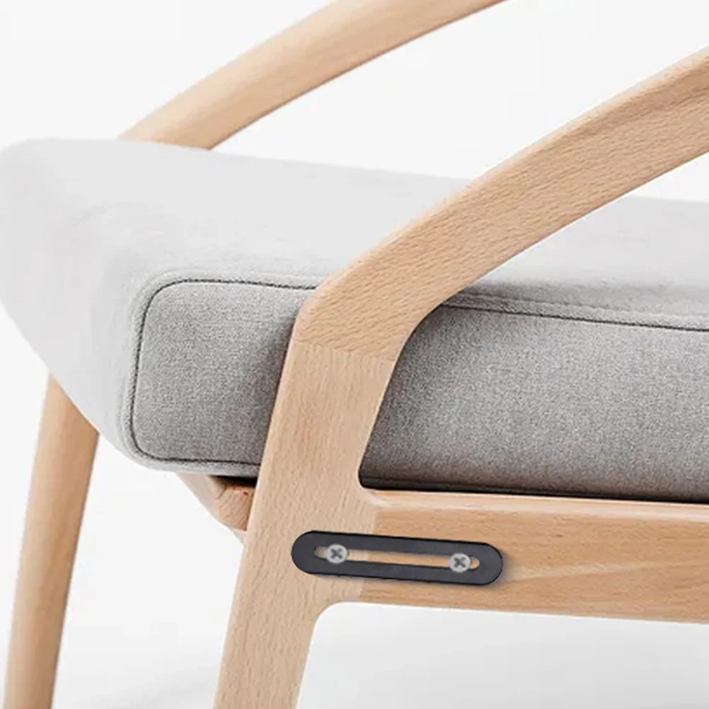 

10 Pcs Mending Plates Flat Metal Brackets Wood Furniture Repair Stainless Steel Corner Braces Slot Holes Adjustable Black Small