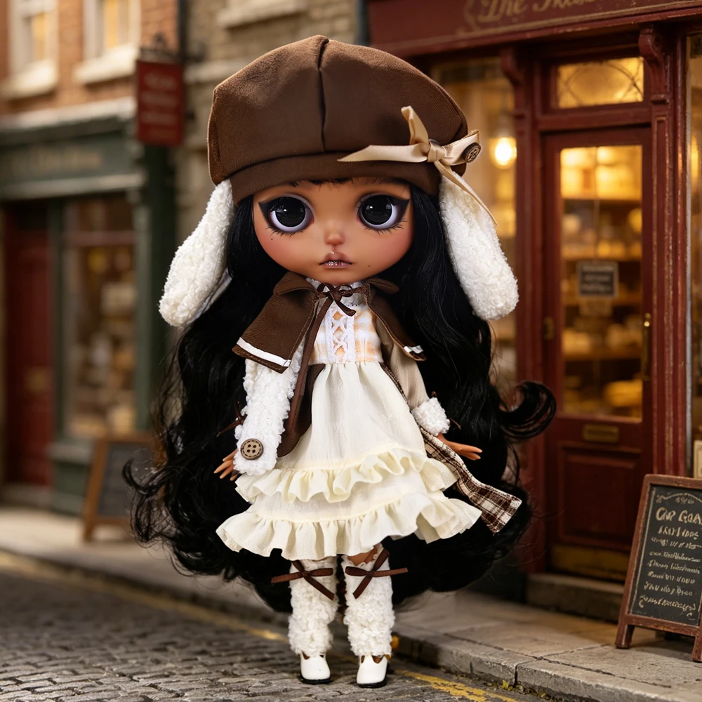 ICY DBS Blyth Doll 1/6 Scale, 30cm, Third Generation Skin Color Hand Drawn Makeup, Black Hair, Multiple Styles, Nude Doll Option