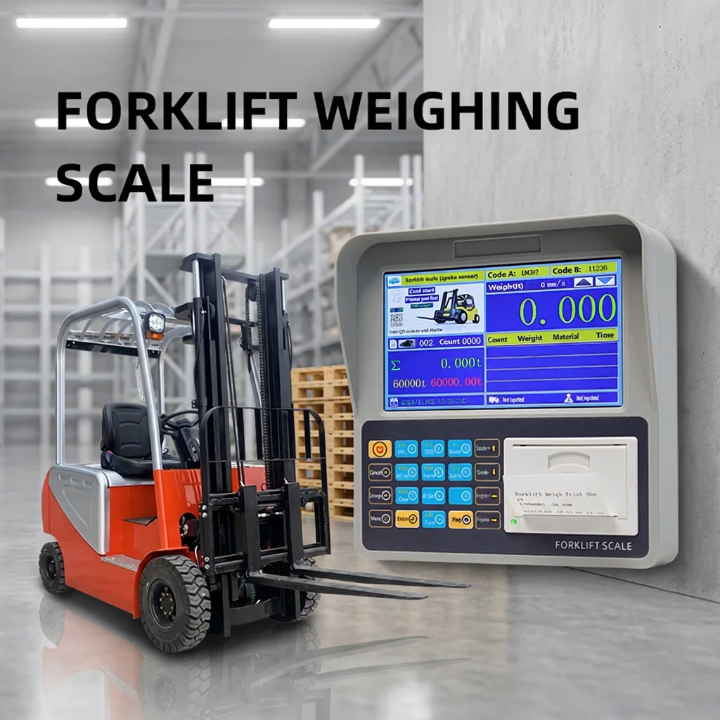 High Precision Internal Combustion Forklift Scale Dynamic Weighing Diesel Forklift Weight Scale For Cargo Loading